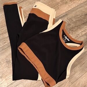 Glyder Black and Brown Athletic Set